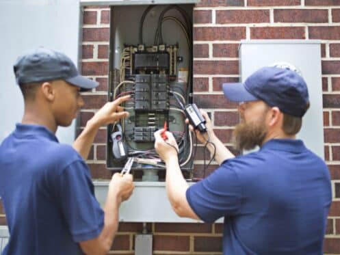 Electricians Work on Electrical Repair in Crandall, TX